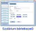 JUTA-Szolárium bérletnyilvántartó program